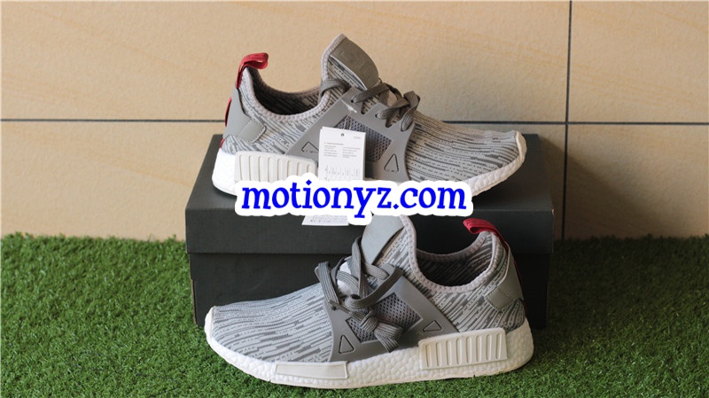 Adidas NMD XR1 Primeknit Grey Red Wine